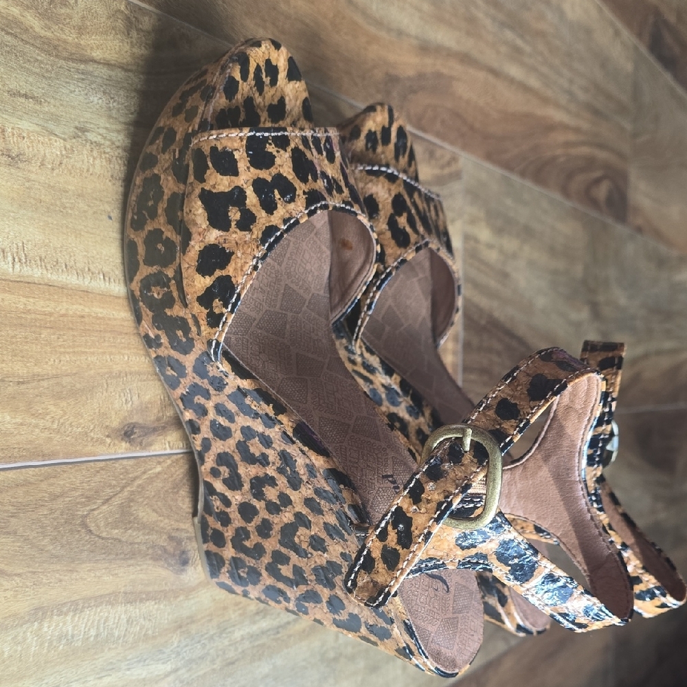 Lucky Brand Leopard Print Wedges